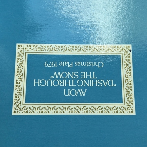 Avon Collector’s Plate 1979 Christmas Dashing Through The Snow in box - Picture 3 of 4